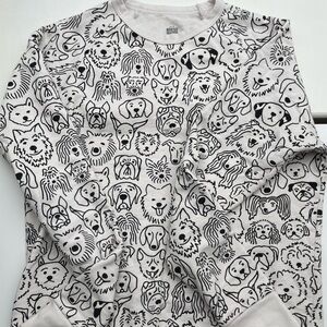 Winter Water Factory Dog Print Sweatshirt